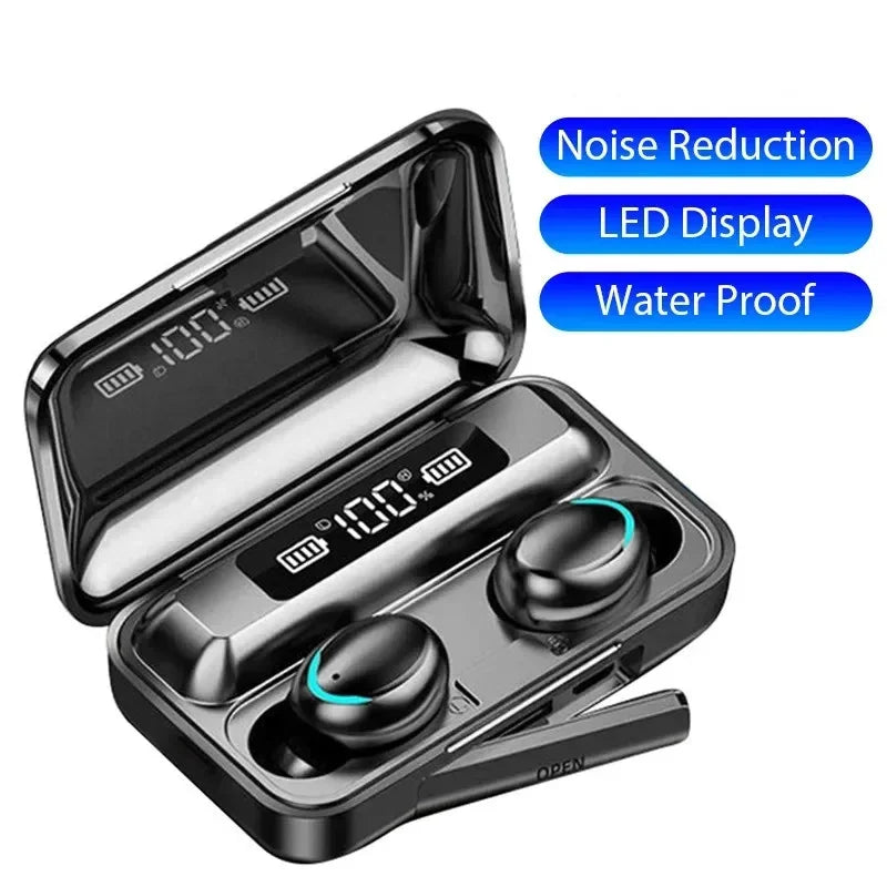 F9 Pro Bluetooth Earbuds with Power Bank Charging Case – Wireless