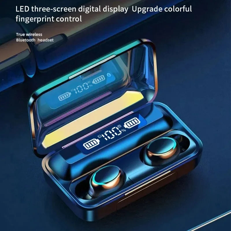 F9 Pro Bluetooth Earbuds with Power Bank Charging Case – Wireless