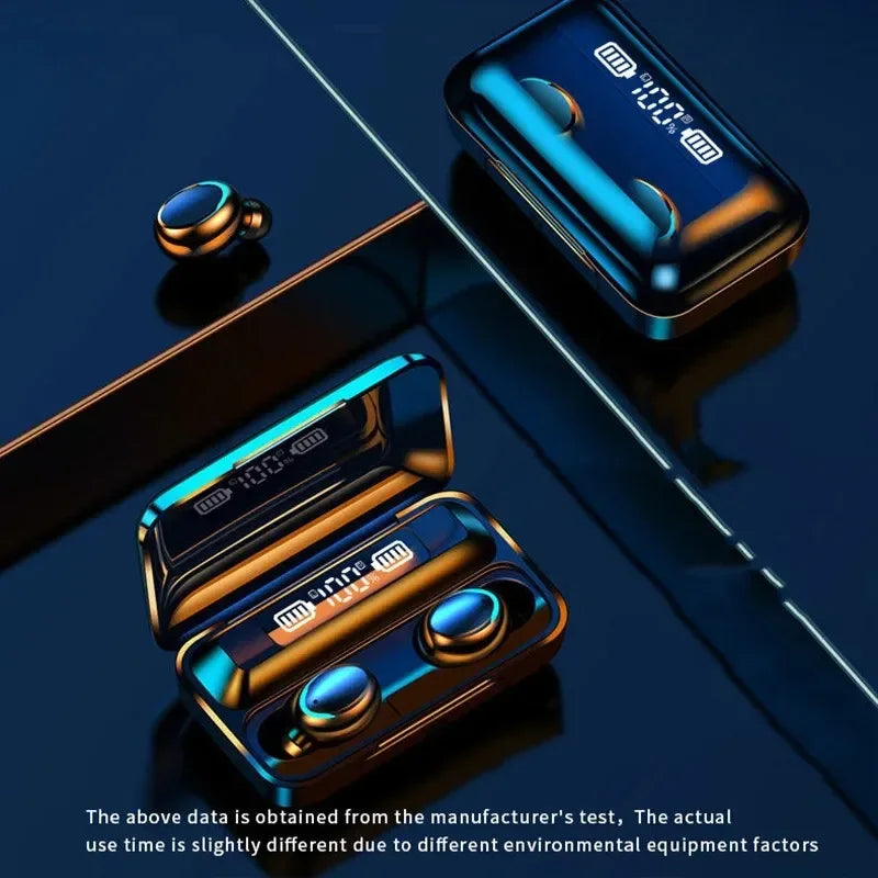 F9 Pro Bluetooth Earbuds with Power Bank Charging Case – Wireless